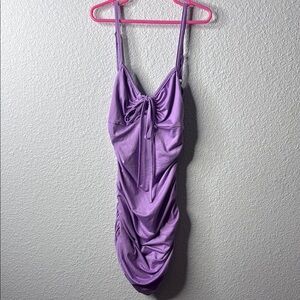 Sexy Purple cinched dress
